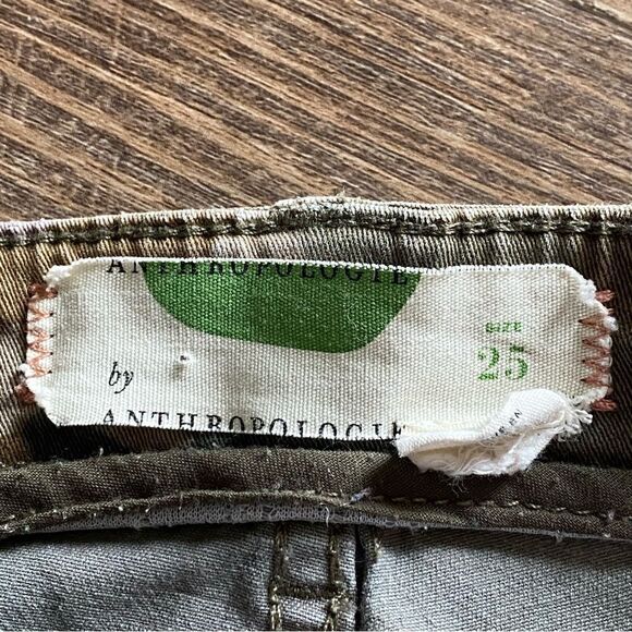 Anthropologie Camo Pants Skinny Jeans Streetwear Boho Button Fly 25 - Picture 3 of 12
